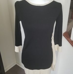 Black and white knit dress